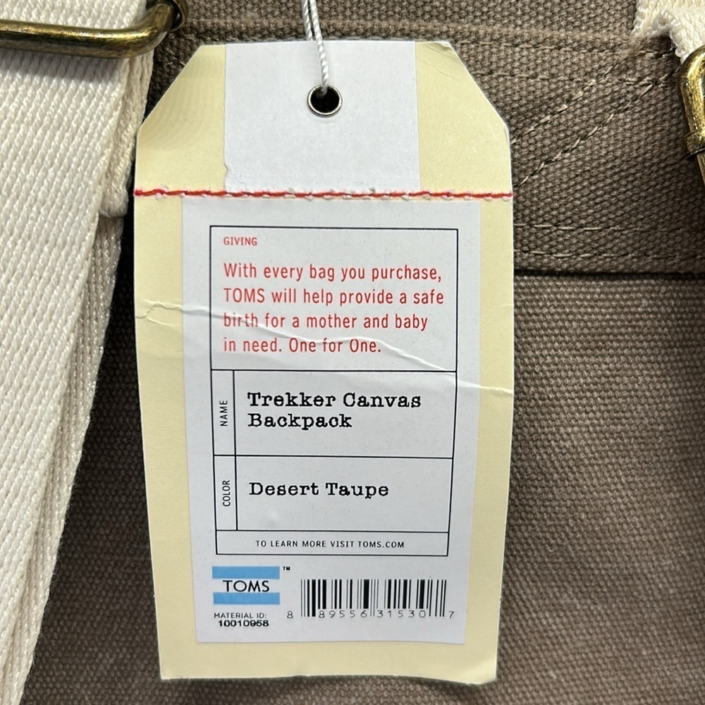 Toms Trekker Canvas Backpack Dessert Taupe - Women's - Picture 4 of 13